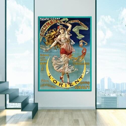 THEATER GEANT POSTER, Art Nouveau Poster, French Poster, Vintage Advertising, L 'Orient, Jean de Paleologu, French Advertising