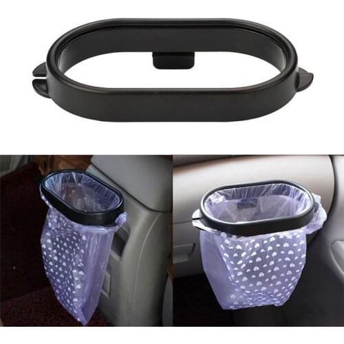 Durable Foldable Car Trash Bin Frame Auto Garbage Organizer Holder Bag Bucket