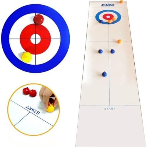2021 New Foldable Mini Curling Table Curling Ball Tabletop Curling Game For Kid Adult Fam