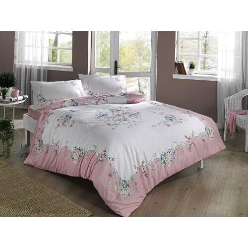 TAC 4-Piece Bedding Set 100% Cotton Madelyn Pink