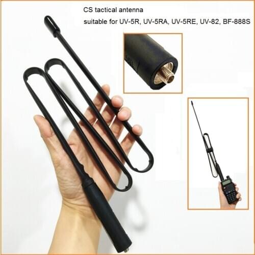 CS Tactical Antenna For Walkie Talkie Baofeng UV-5R UV-82 SMA-Female Connector VHF UHF 144/430Mh Foldable UV9R PLUS Ham CB Radio