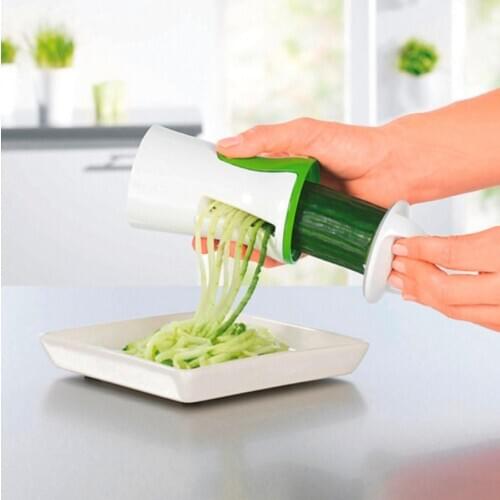 Spiral Funnel Vegetable Grater ABS+Stainless Steel Carrot Cucumber Slicer Chopper Vegetable Spiral Blade Cutter Kitchen Gadget