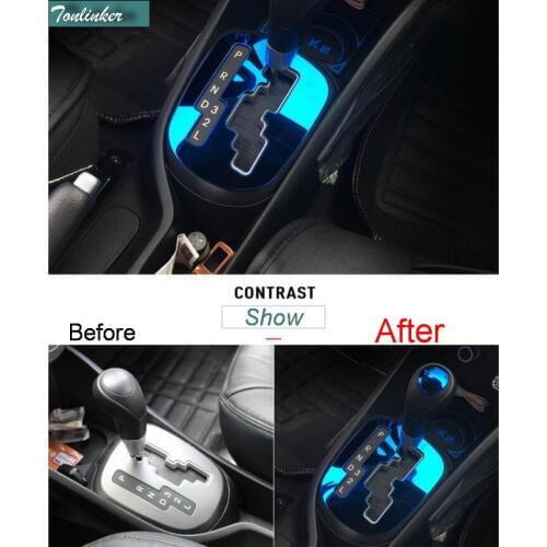 Tonlinker Cover Case Sticker For KIA K2 RIO 2011-16 Car Styling 2 pcs stainless Steel/ABS gears pedal Stand head cover Sticker