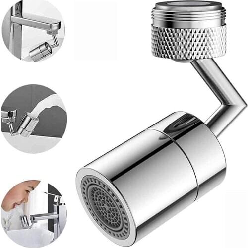 Universal Splash Filter Water Tap 720 Rotatable Durable Copper Leak-Proof Faucet Extender Oxygen- Enriched Foaming Sprayer Head
