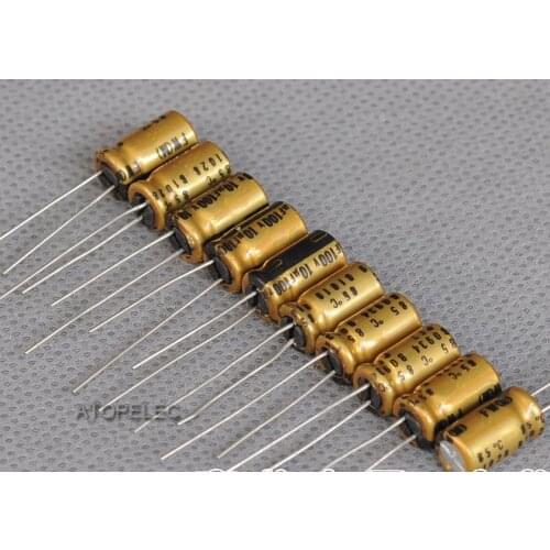 10pcs Nichicon FW 10uF/100V Electrolytic Capacitors Hi-Fi Audio