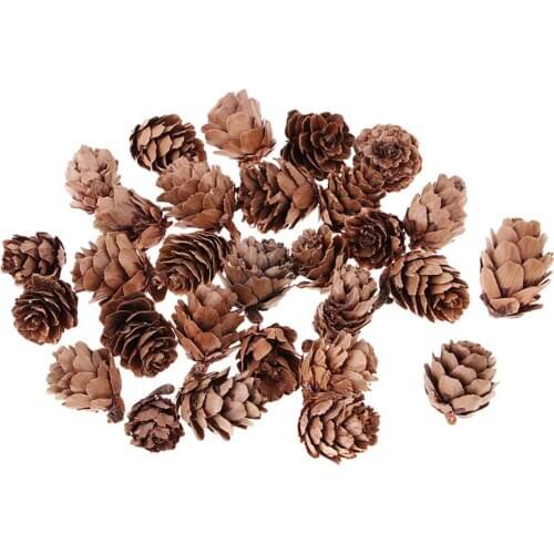 120pcs 100% Natural Small Pine Cones Photo Props Xmas Wedding Party Decor