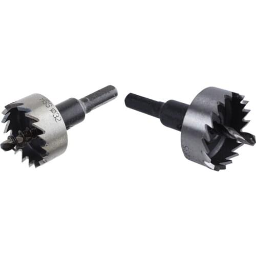 2Pcs Hole Saw Tooth HSS Steel Hole Saw Drill Bit Cutter Tool for Metal Wood Alloy 35mm & 32mm