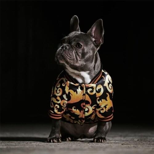 2021 Popular French Bulldog Clothes Warm Winter Pet Clothing Dog Jacket Fashion Printed Dog Clothes for Large Dogs Free Shipping