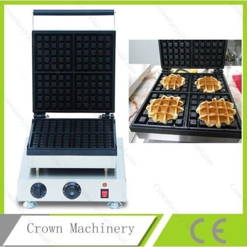4-Slice Square Shape Belgian waffle maker; Waffle iron; Egg waffle pan