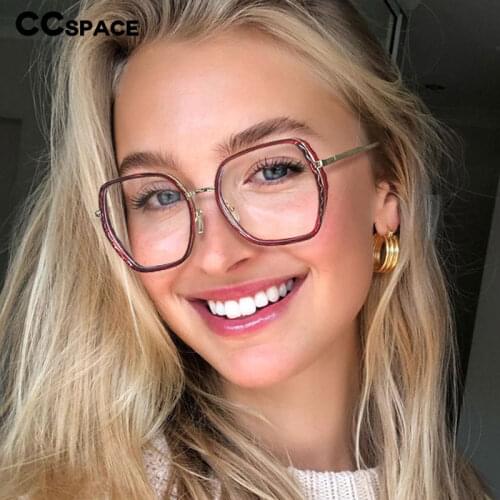 53367 TR90 Women Anti Blue Light Optical Glasses Frames Polygon Fashion Computer Eyeglasses