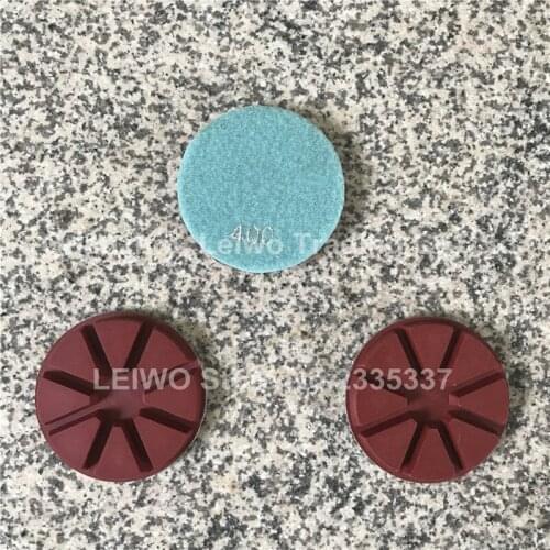 Diamond Resin Pad 4 inch for Marble Floor Wet Polishing 12 mm Thickness Nylon Cloth Circle Abrasive Disc Grit 400 3 Pcs/lot