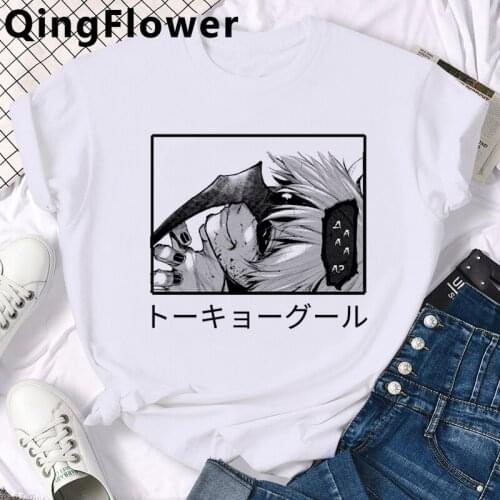 Anime Tokyo Ghoul Manga Kaneki Ken top tees summer top male harajuku kawaii vintage white t shirt streetwear top tees harajuku