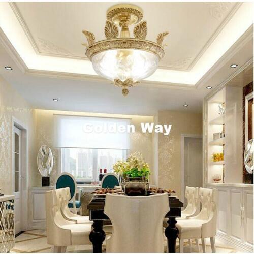 Free Shipping Copper Pendant Lamp, European Bronze Pendant Light Luxurious LED AC Decora Crystal Lamp Lustre Suspension Lighting