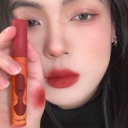 6 Color Almond Milk Tea Lipgloss Lip Moisturizing Matte Lipstick Matt Lip Glaze Makeup Lasting Liquid Lipstick Tubes Makeup