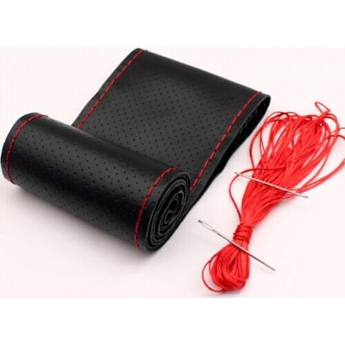 Genuine Leather Car Steering Wheel Cover Universal For INFINITI EX FX JX QX X25 EX35 FX G25 G35 G37 ESQ QX50 QX60 QX70 QX80 Q50