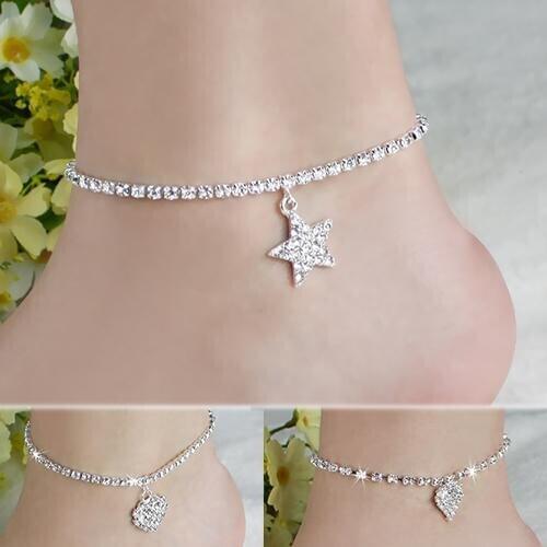 HOT SALES！！！New Arrival Multi-Pattern Love Heart Star Wedding Sandal Beach Anklet Chain Foot Jewelry Wholesale Dropshipping