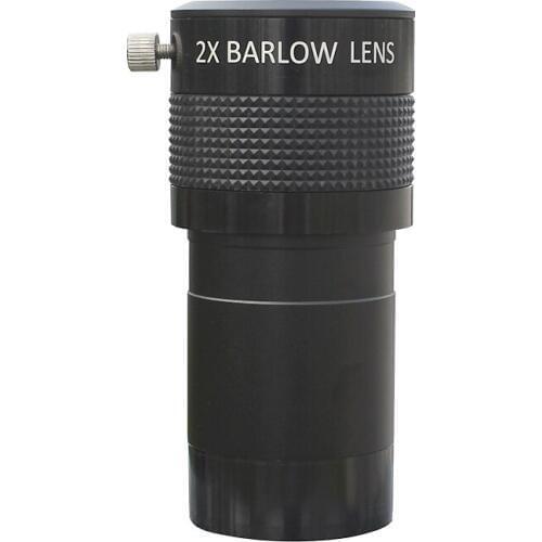 2inch 2X Barlow ED Lens w/ 2 to 1.25 Adapter Aluminum Alloy Frame+ED Optical Glass Broadband Coating for Astronomical Telescopes
