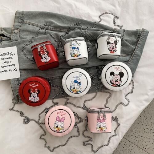Disney new Mickey Mouse girl children parent-child round small square shoulder messenger mini bag handbag