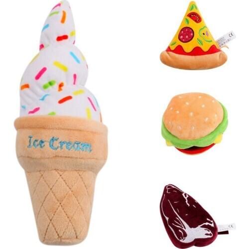 Cartoon Animals Dog Toys Stuffed Squeaking Pet Toy Cute Plush Puzzle For Dogs Cat Chew Squeaker Squeaky Toy For Pet New