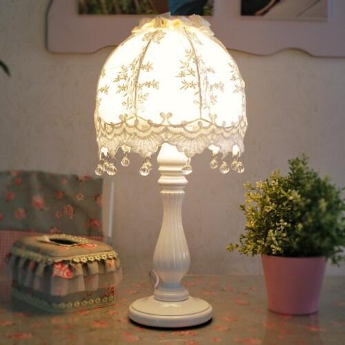 European style table lamp bedroom bedside lamp creative wedding fashion Lace pastoral French fabric birthday gift lamp ZA ZL487
