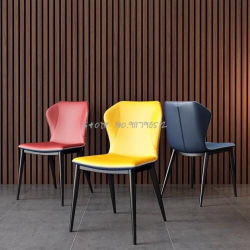 Nordic style dining chair light luxury backrest stool manicure makeup desk chair modern iron art simple casual home chair