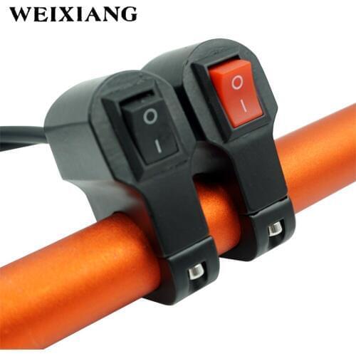 12V 7/8" 22mm Motorcycle Handlebar Mount Control Switches Headlight Brake Fog Hazard Light ON OFF Switch