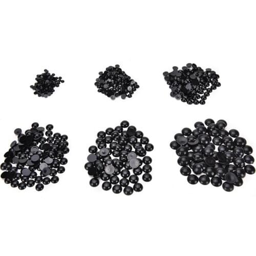 Plastic 100 Pcs/Set Safety Eyes For Teddy Bear Doll Animal Crafts Half Round Stuffed Animal Dolls Accessories Black