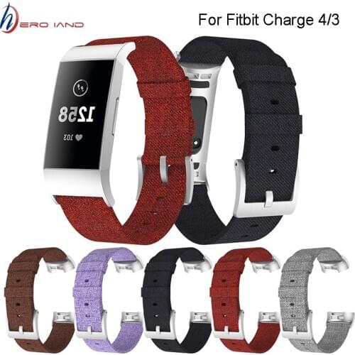 Watchband For Fitbit Charge 4 Strap High Quality Canvas Watch Strap Band For Fitbit Charge3 Bands Sport bracelet Belt Wristband
