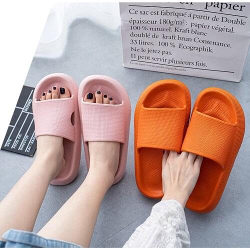 Thick Platform Slippers Women Men Anti-slip Summer Beach Slipper Outdoor Eva Soft Sole Slide Sandals Indoor Bathroom Shoes