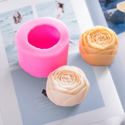 3D Flower Silicone Mold Bloom Rose Soap Mould DIY Chocolate Candy Mold Handmade Clay Craft Art Decorating Soap Making Molds