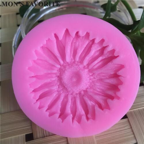 Sunflower Shape 3D Silicone Cake Mold Tools Soap Chocolate Mould For The Kitchen Baking Clay Mold D081