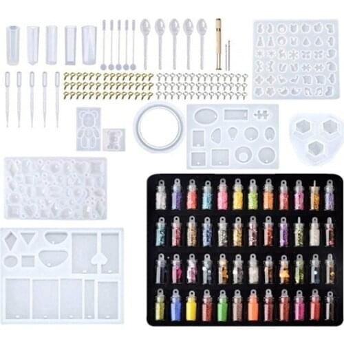 Epoxy Resin Molds Set Diy Silicone Jewelry Casting Moulds Set For DIY UV Resin Epoxy Dried Flower Jewelry Making Moulds Tools