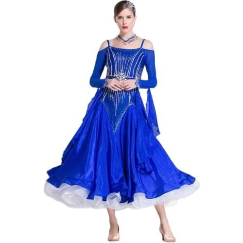 B-18415 Yundance dance carnival new national standard modern dance competition ballroom dance dress waltz table costume for sale