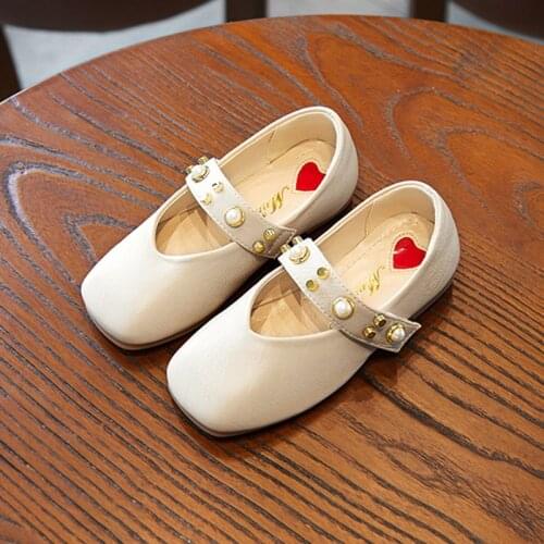 Odorless soft standard size children like girls breathable anti-wear casual light rhinestone Girls summer flat shoes