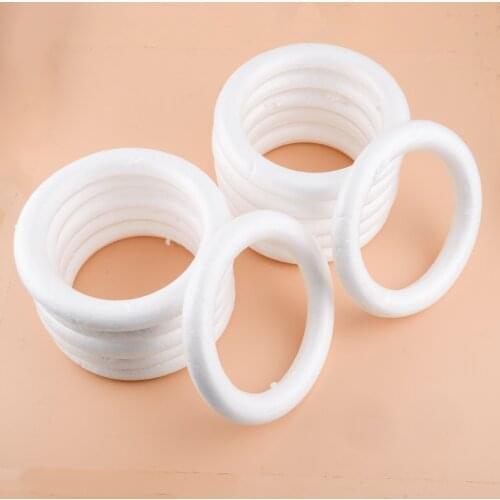 12pcs 20cm 8" Foam Wreath Ring DIY Craft Floral Art Wedding Party Graduation Ceremony Home Decoration Accessories