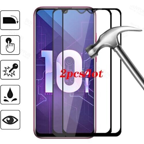 2Pcs Full Cover Glass for Huawei Honor 10i Tempered Glass For Xonor 10i Honor10i Protective Glass Film Case