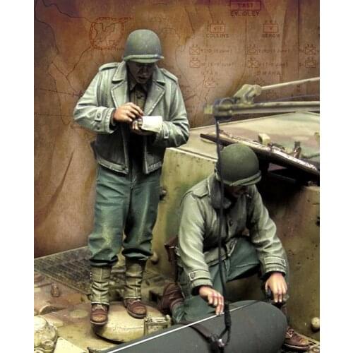 1/35 modern man include 2 Resin figure Model kits Miniature gk Unassembly Unpainted