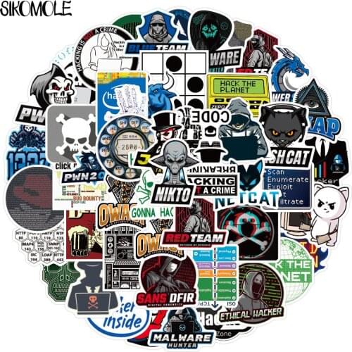 50PCS Cartoon Programmer Hacker Network Lable Graffiti Stickers For Fridge Laptop Motorcycle Skateboard Toy Decal Sticker F5