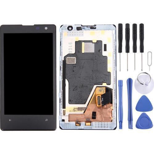 100% Tested Repair Parts For Nokia Lumia 1020 LCD Display+Touch Screen Glass Panel Assembly+Frame+Tools