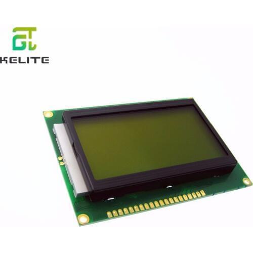 128*64 128x64 DOTS LCD module 5V Yellow and green screen 12864 LCD with backlight ST7920 Parallel port
