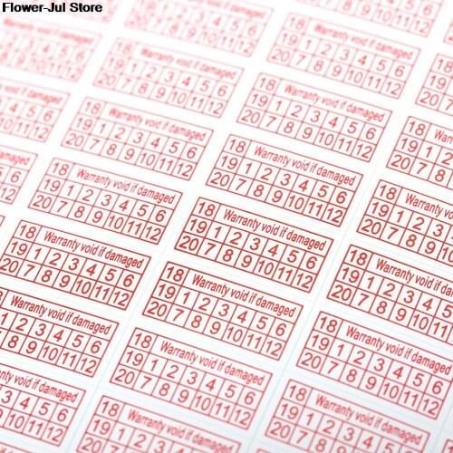 2 Sheets Fragile Sticker If Removed Warranty Void Stickers Warranty Sticker 2018-2020 Year Rectangle Shape Fragile Label