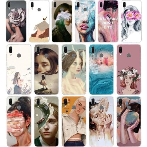 85AA Art Girl Soft TPU Case Cover For Huawei Honor 8 8S 8X 8 Lite 9 9 Lite
