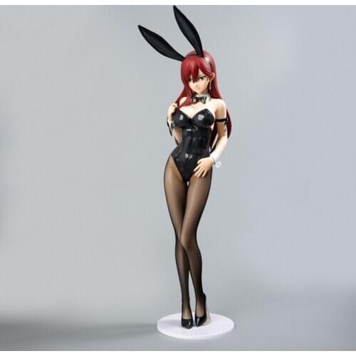 Anime Sexy Figure Fairy Tail Erza Scarlet Bunny Ver. 1/4 Scale Painted PVC Action Figure Collectible Model Adult Toys Doll 47cm