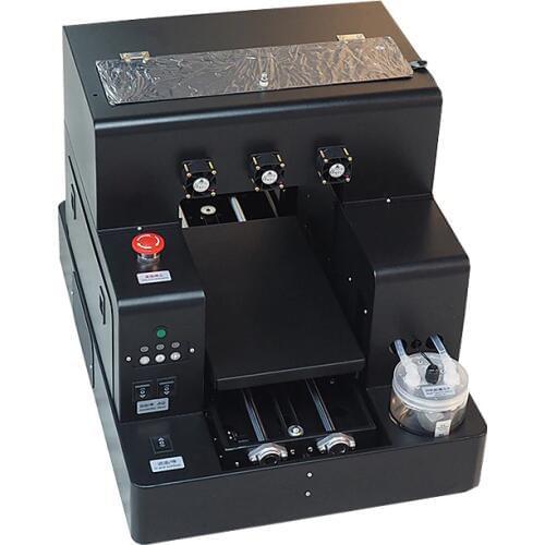 Automatic detect height for flat material A4 size UV with embossed printing effect phone case cylinder material printer