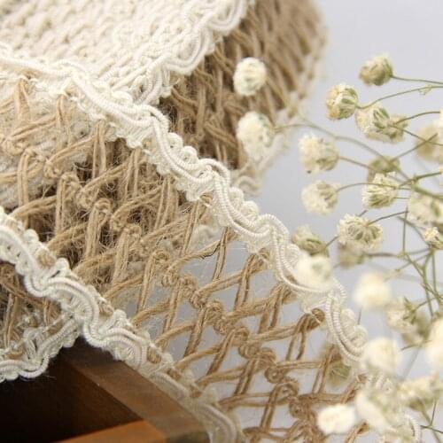 Free shipping 4 cm hemp lace manual DIY hemp rope ribbon decoration craft rope