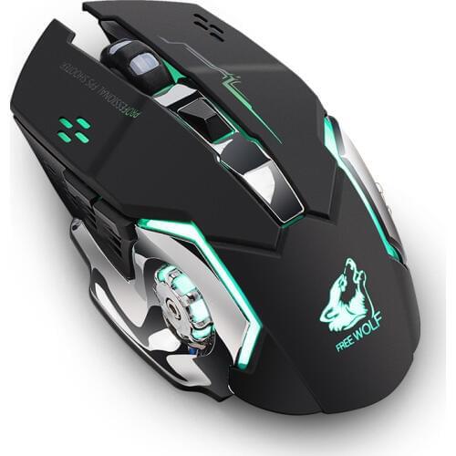 2.4GHz Wireless Mute Rechargeable Mouse Star 7 Color LED Backlit Breath USB 1800DPI Optical Gaming Mouse Ergonomic Silent Laptop