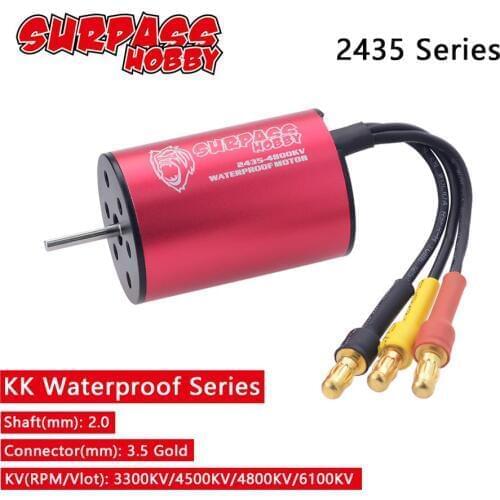 2.0mm 2435 3300KV 4500KV 4800KV 6100KV Brushless Motor 2S for Tamiya Redcat HSP 1/16 1/18 RC Buggy Drift Racing Car