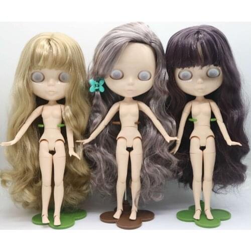 Without eyes chips joint body Nude blyth doll for DIY 20180928