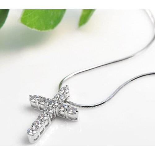 Pendant Crystal Necklace Cross Necklace Cool Street Style Necklaces For Men Women Unusual Chain On the Neck Chains Punk Jewelry
