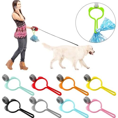 Dog Poop Bag Holder Clip Leash Dispenser Clean Tools Walking Dog Waste Bag Clip Adjustable Hands Free Knot Holder Pet Supplies